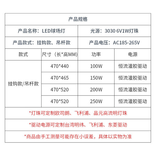 Anti-glare LED gym lights, indoor basketball court lighting, badminton court lighting, Ping-Pong room ceiling lights, gymnasium lights