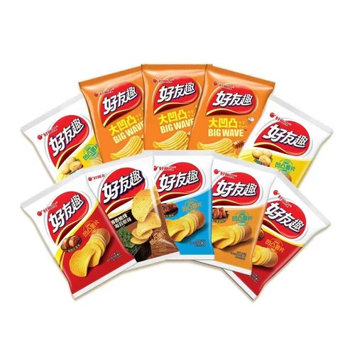 Goodfriend Friend Fun 45g Large Wavy Potato Chips Korean Kimchi Flavor Caribbean BBQ Flavor Snack Puffed Food