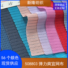 180克涤氨爽宜网提花弹力网布爽衣网包袋鞋帽服装镂空透气网布
