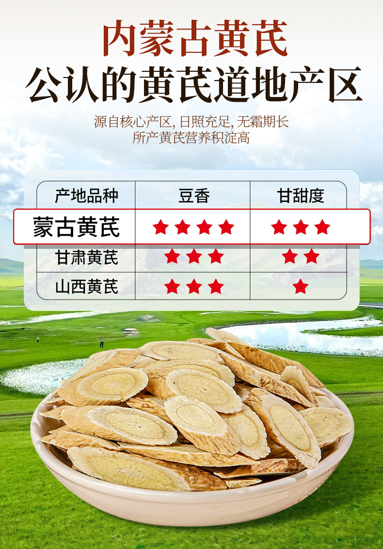 Organic Astragalus Root Slices Huang Qi 200g Canister for Tea and Soup quality and texture