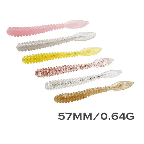 Bulk 5.7cm/0.64g Export to Japan Root Lure Soft Bait Imitating Fishing Soft Worm Bulk Good Quality