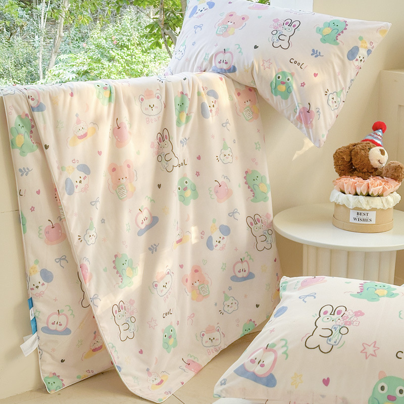 Sensación fresca de verano, seda helada, edredón fresco de verano, edredón de aire acondicionado, edredón delgado doble, dormitorio de estudiantes, edredón de verano, lavable a máquina
