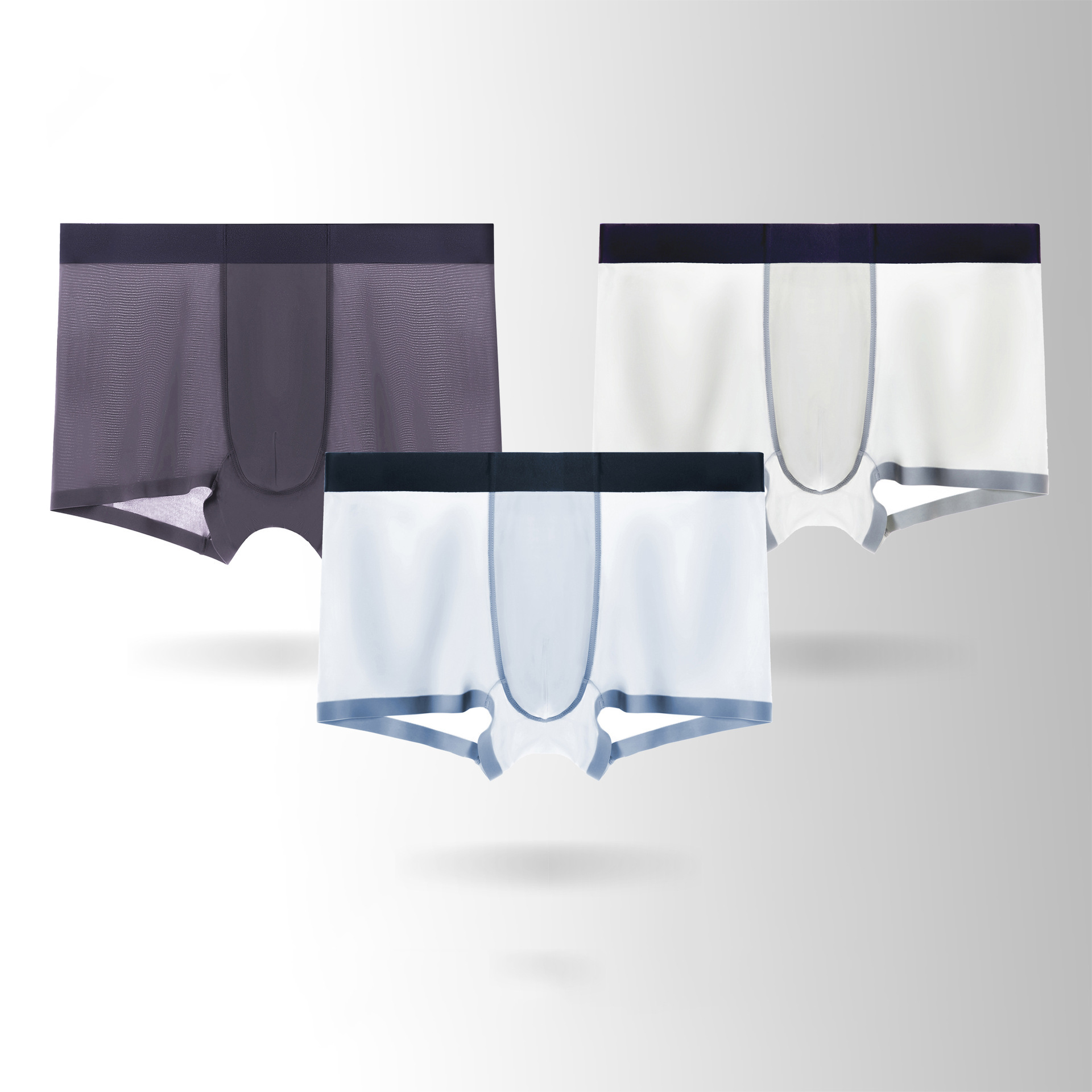 2026 verano 120 calzoncillos de seda de hielo para hombres absorben el sudor y inhiben las bacterias, calzoncillos de ángulo plano sin marca de verano secado rápido y frío. image 15
