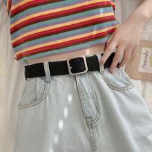 男女士皮带针扣帆布腰带休闲工装裤带潮学生青年军训户外简约韩版