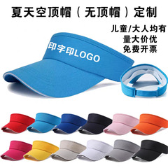 厂家批发志愿者帽子印字工作义工广告帽太阳帽刺绣棉质空顶帽logo
