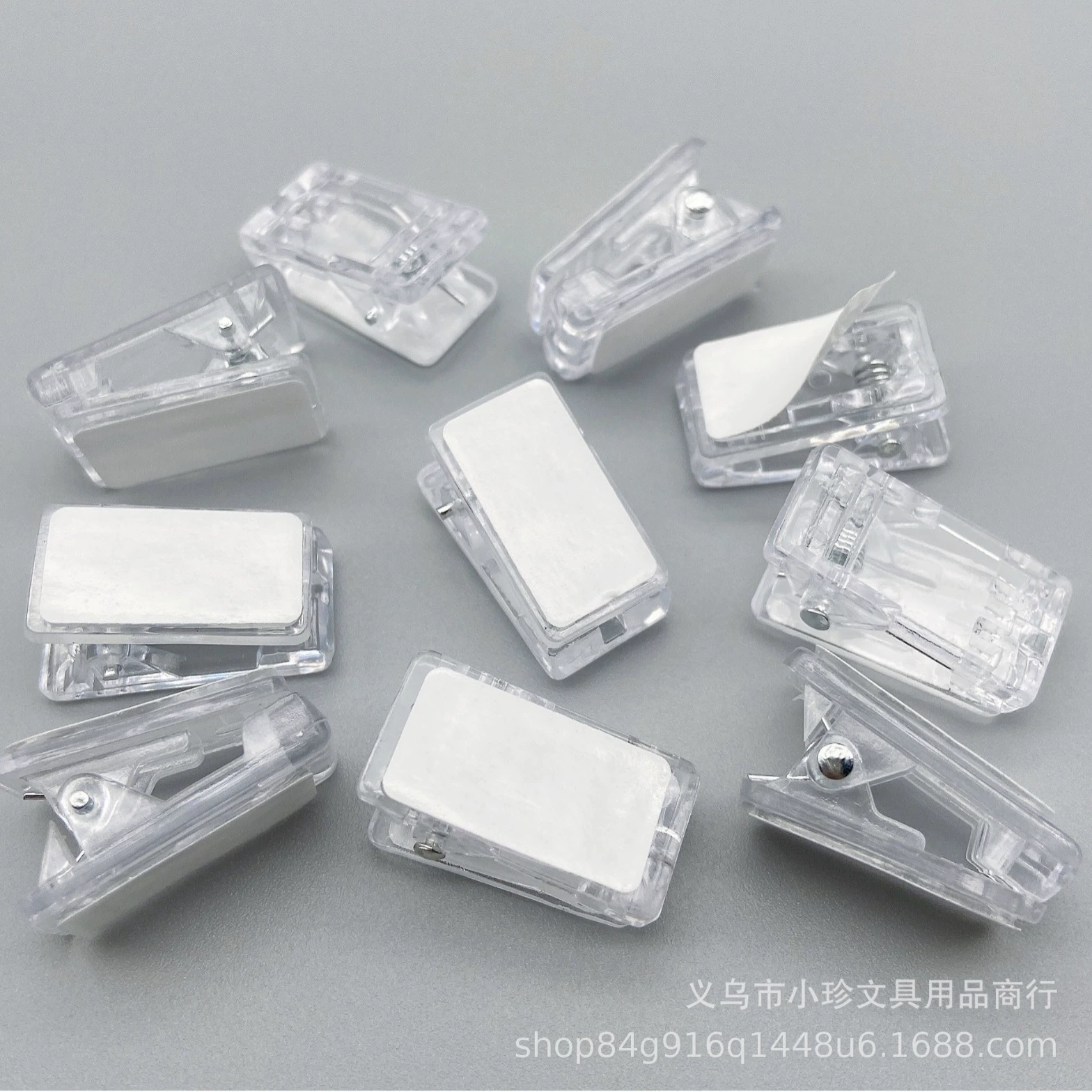 Прозрачный клейкий Зажим пластиковый нагрудный зажим для карт пружинный зажим клейкий акриловый самоклеящийся уход двусторонний клейкий зажим pp зажим