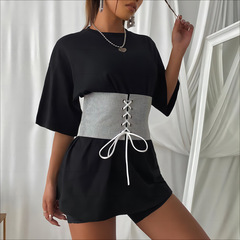 Cross-border European and American personality fashion belt metal chain sexy hot girl waist seal metal rhinestone belt tie belt waist seal 