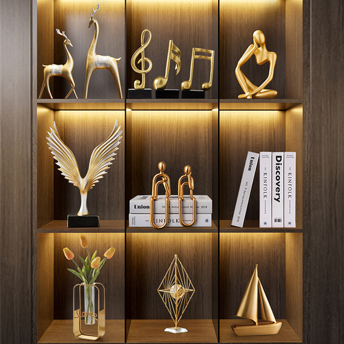 Light Luxury Wine Cabinet Decorations, Modern Home Accessories for Living Room, Dining Sideboard, Entrance Area, and Office Artistic Displays