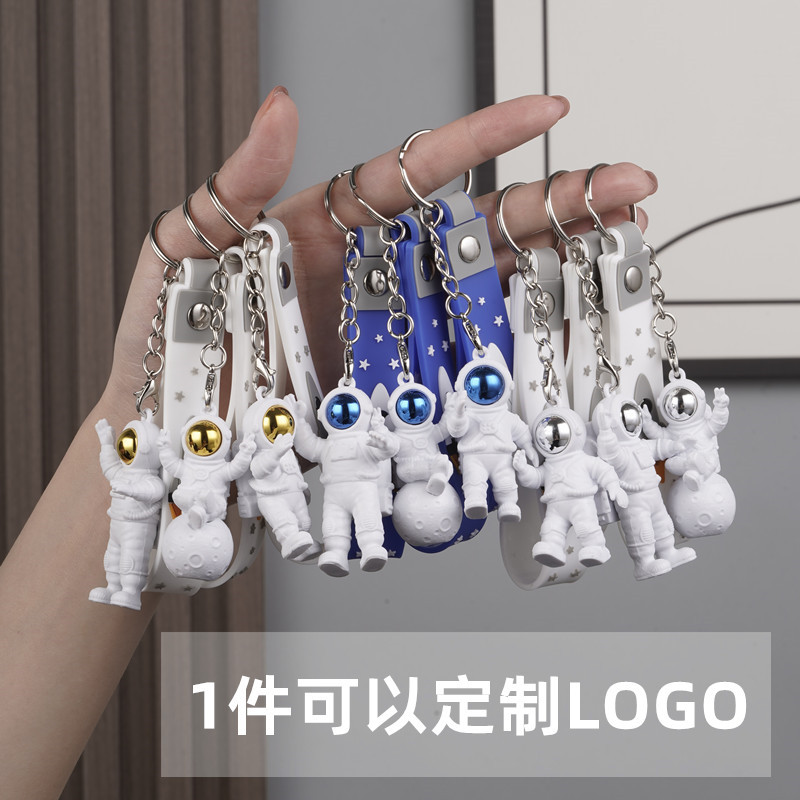 Creative Astronaut Keychain Astronaut Pendant Electroplated Doll Decoration Student Gift Birthday Gift Keyring