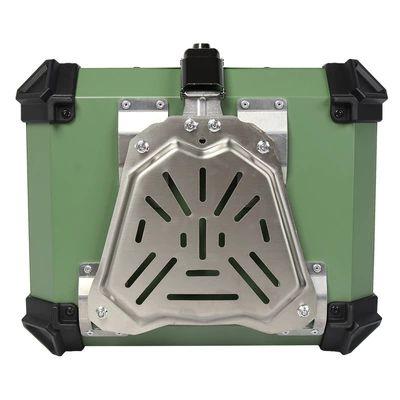 New 45L Army Green motorcycle trunk aluminum alloy trunk quick release baseplate waterproof anti-collision large capacity (Motorcycle trunk) - 45l-green-stainless-steel-base-plate