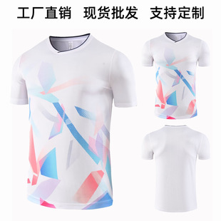 Sports Quick-Drying T-Shirt Breathable Tops Training Competition Group School Student Net Volleyball Badminton Uniforms Wholesale