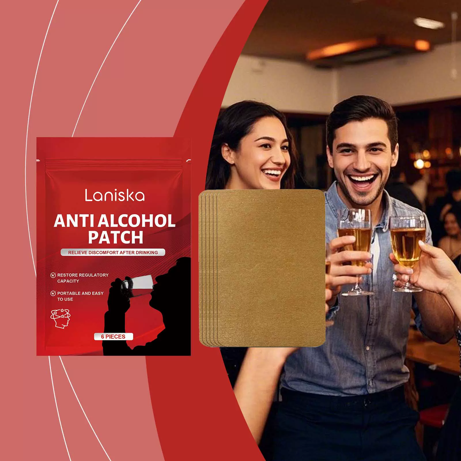 Laniska 身体养护贴 温和草本护理便携即贴即用重拾活力舒适贴片