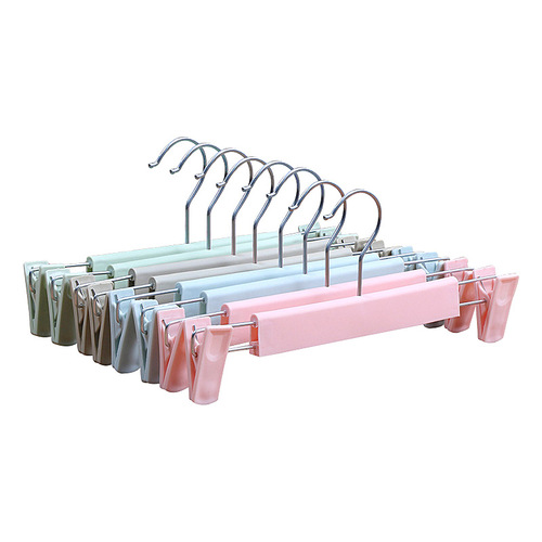 Dormitory non-slip, mark-free, strong pants rack, pant clips, clothing store underwear rack, household plastic pants hanger, skirt clip wholesale