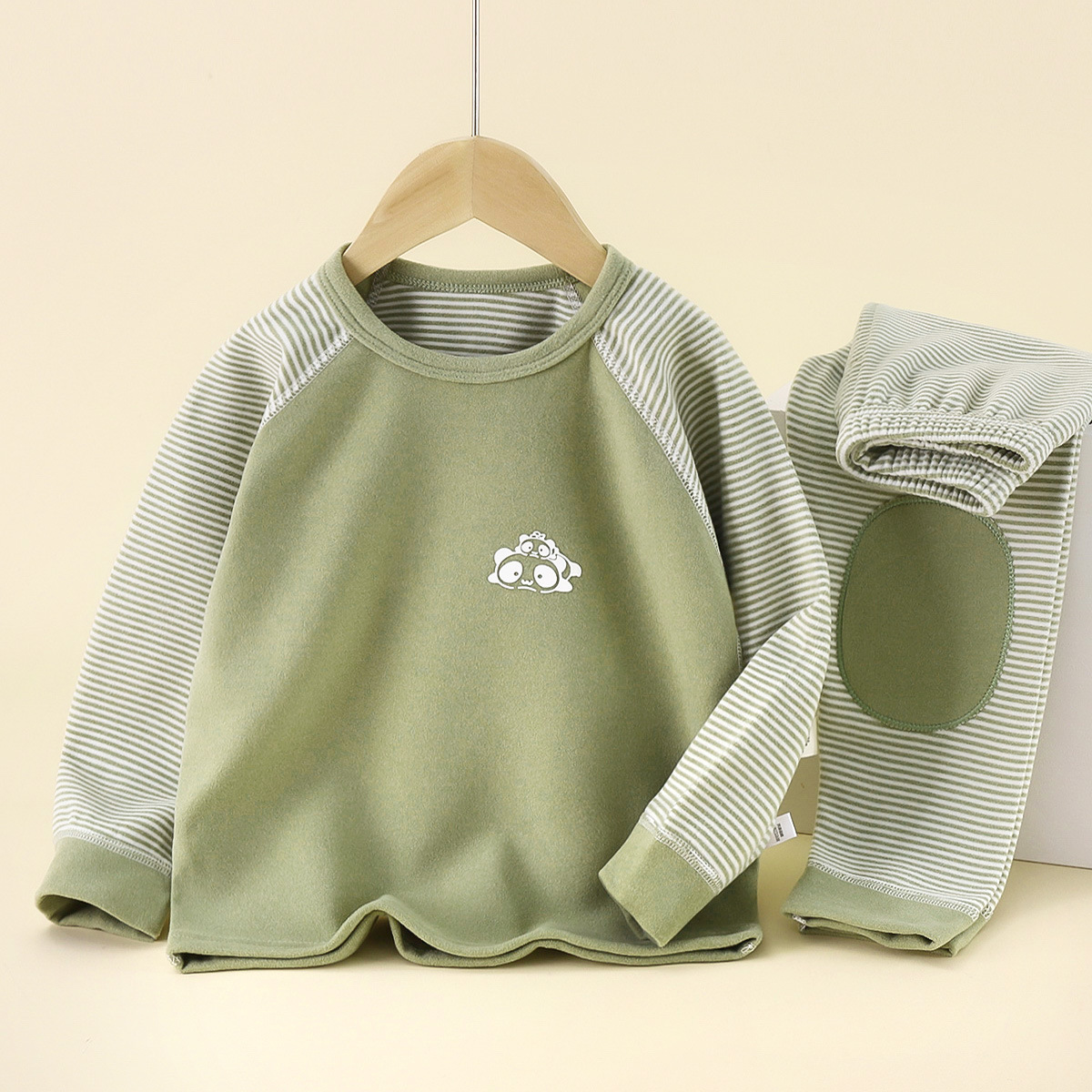 Ropa interior térmica para niños, traje de servicio a domicilio 7A antibacteriano de terciopelo otoño e invierno, niños y niñas, ropa de otoño, pantalones largos, ropa para niños al por mayor