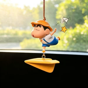 2026 New Genuine Crayon Shin-chan Car Pendant for Interior Rearview Mirror, Cute and Therapeutic Hanging Decoration