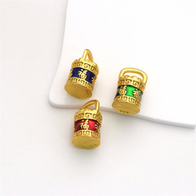 新中式藏风古法沙金滴油第一桶金挂件diy手工手串编织配饰