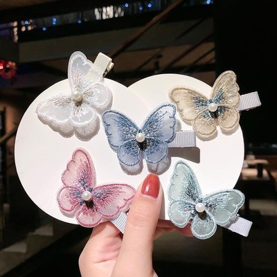 Children's Hair Accessories Hairpin Girls Super Fairy Embroider Smart Butterfly Headdress Girls Ancient Style Han Dynasty Chinese Style Matchinging Headdress