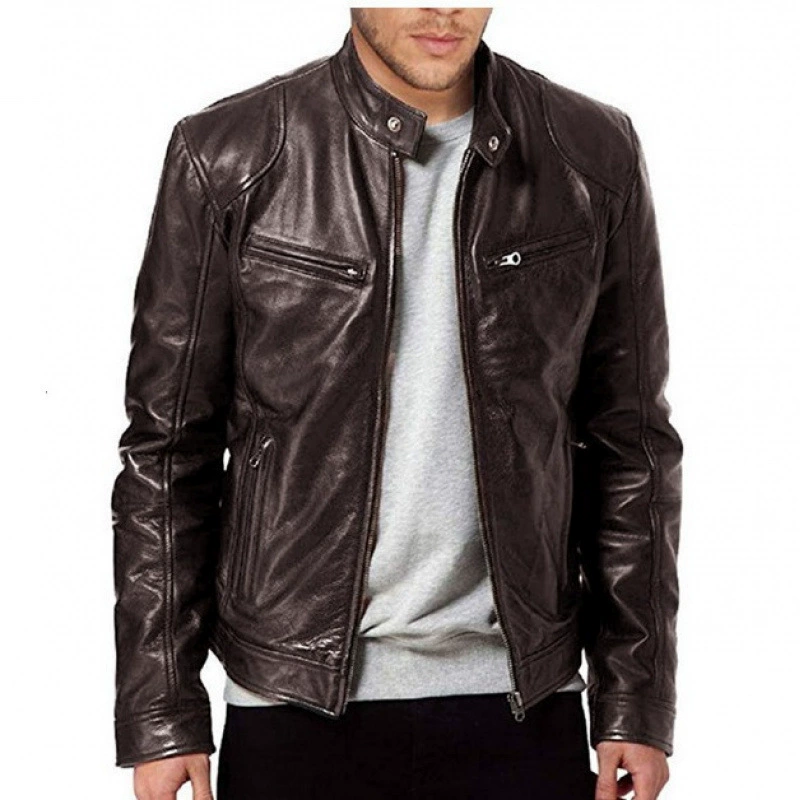 Keep warm fashionable polyurethane jacket, cardigan with zipper