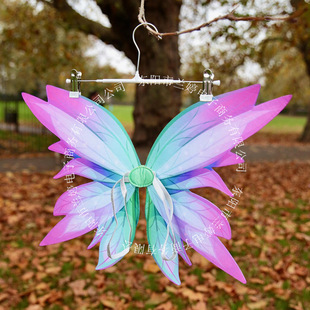 Girls Fairy Butterfly Wings Multi-Layer Gradient Elf Wings Children's Stage Performance Fairy Dress up Wings