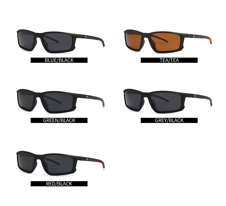 Solid Color Pattern Spring&Summer Season Casual Simple Style Solid Color PC UV400 Protection Square Full Frame Men's Sunglasses