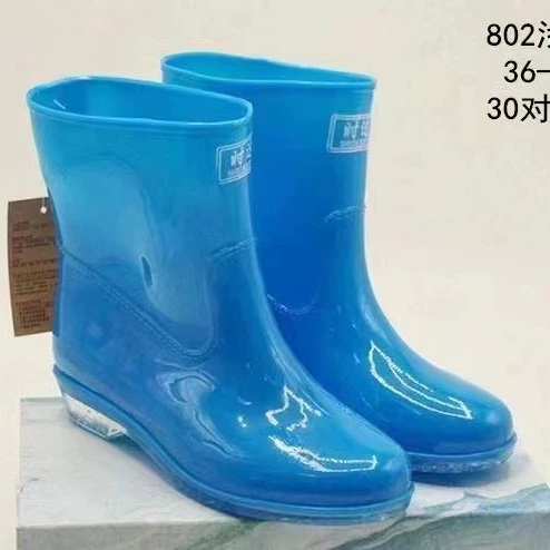 Непромокаемые сапоги Женские короткие сапоги средней длины для взрослых, Водная обувь, нескользящая флисовая подкладка, теплые модные резиновые сапоги с высокой и низкой трубкой, водонепроницаемая резиновая обувь