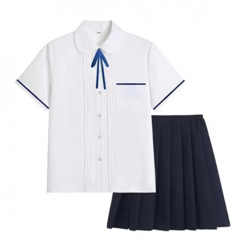 韩版南川中学生班服短衬衫校园校服套装女学院风毕业表演服