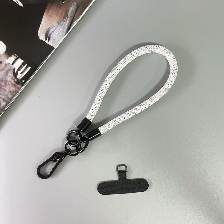 8mm short wrist strap for phones, unisex design, durable and sturdy, with a thick braided cord and a metal quick-release buckle to prevent loss 8mm short wrist strap for phones, unisex design, durable and sturdy, with a thick braided cord and a metal quick-release buckle to prevent loss