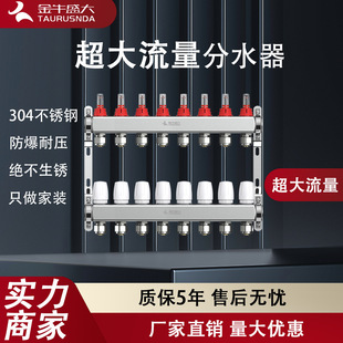 Customized High-Flow Floor Heating Manifold, Geothermal Floor Heating Pipe Valve, Geothermal Heating Set, Jintiu Shengda 8-Way