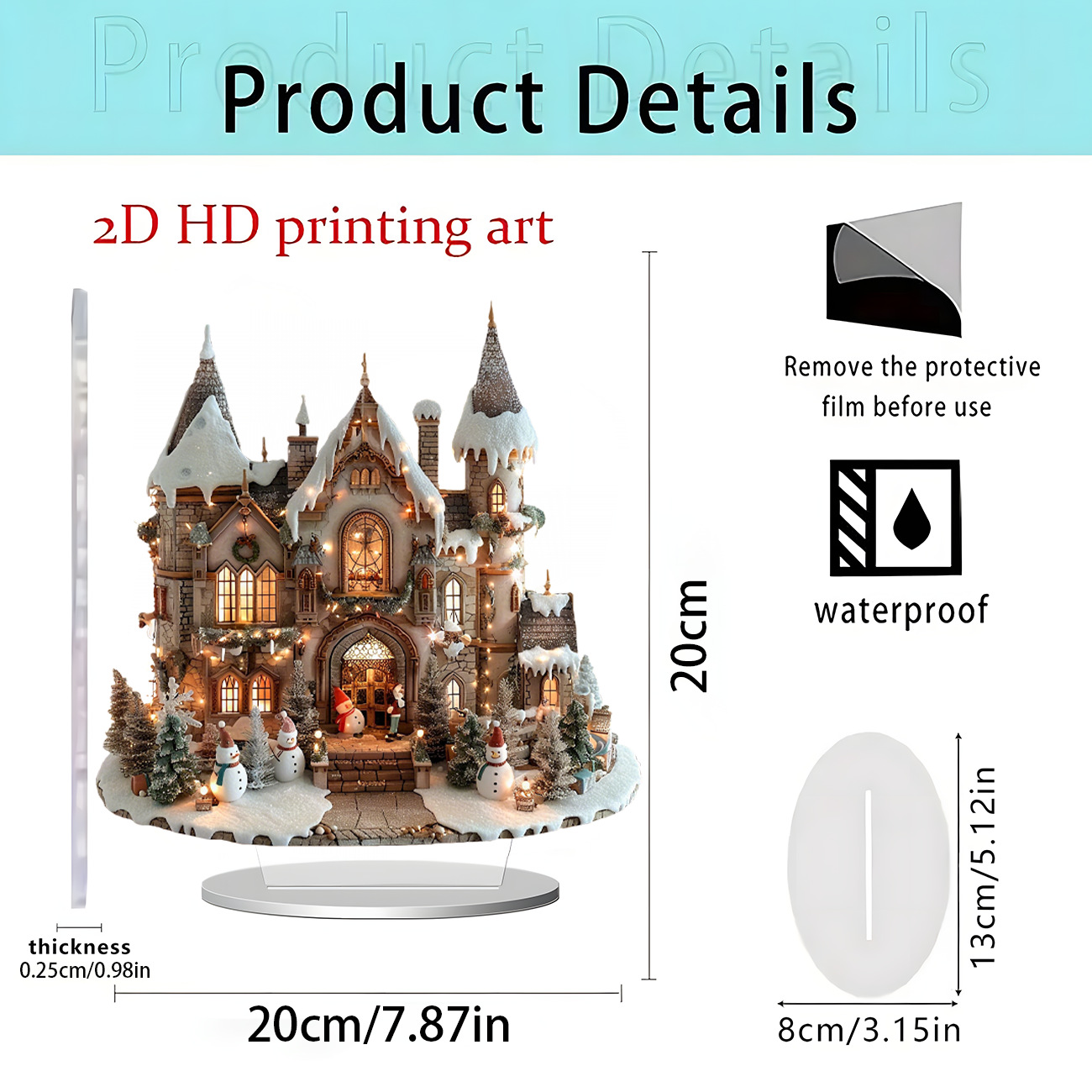 Nuevos productos transfronterizos Santa Claus y unicornio 2D acrílico decoraciones para el hogar decoraciones de escritorio de vacaciones