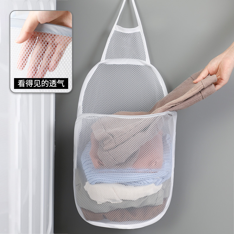 Collapsible Wall-Mounted Laundry Basket for Dirty Clothes Storage, Laundry Hamper for Bathroom Home Use