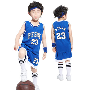 Children's Basketball Uniform Suit New Summer Boys' Quick-Drying Breathable Sports Training Clothes for Primary and Secondary School Students Basketball Clothes