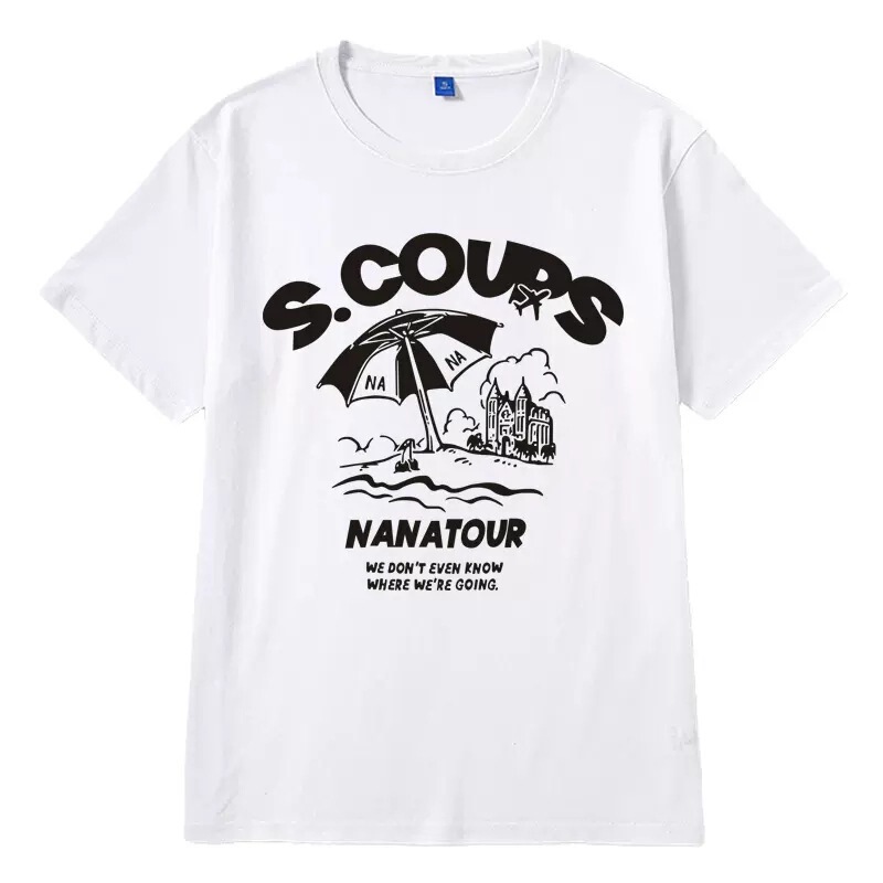 Seventeen T-Shirt Printed Beach Sunshine T-Shirt Short-Sleeved Top 0118