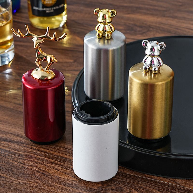 스테인레스 스틸 자동 병따개 바 가정용 프레스 유형 비 마킹 맥주 병따개 인터넷 축하 병따개