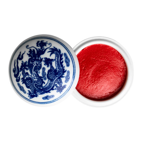 Traditional Chinese Painting Calligraphy and Painting Calligraphy Seal Inkpad Large Small Portable Antique Landscape Jingdezhen Ceramic Inkpad Boxed Cinnabar