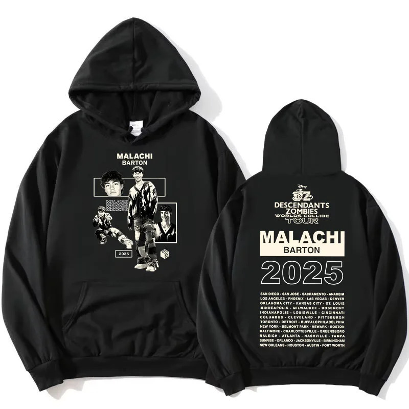 Zombie World Collision Tour 2025 Hoodie Malaikibaton Actor Graphic Sweatshirt Fashion Long Sleeve