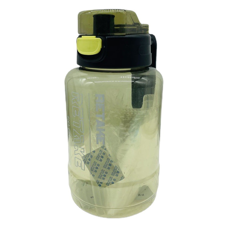 Yichang fábrica al por mayor de gran capacidad deportes agua taza los hombres y las mujeres fitness verano 2000ml paja plástico portátil hervidor