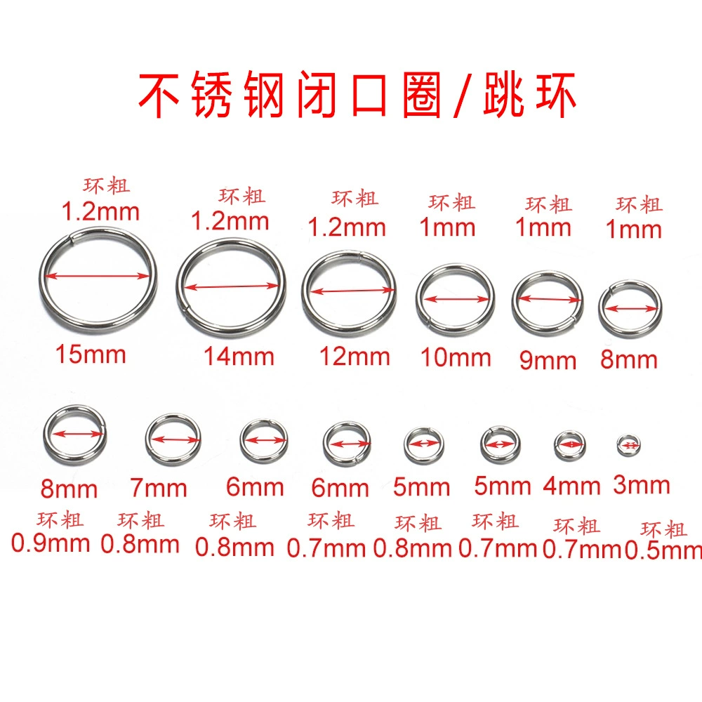 Оптовая продажа, закрытое кольцо из нержавеющей стали, одинарное кольцо, плоское кольцо, соединительное кольцо, круглое кольцо из титановой стали, кольцо ручной работы, ювелирное кольцо «сделай сам», открытое кольцо