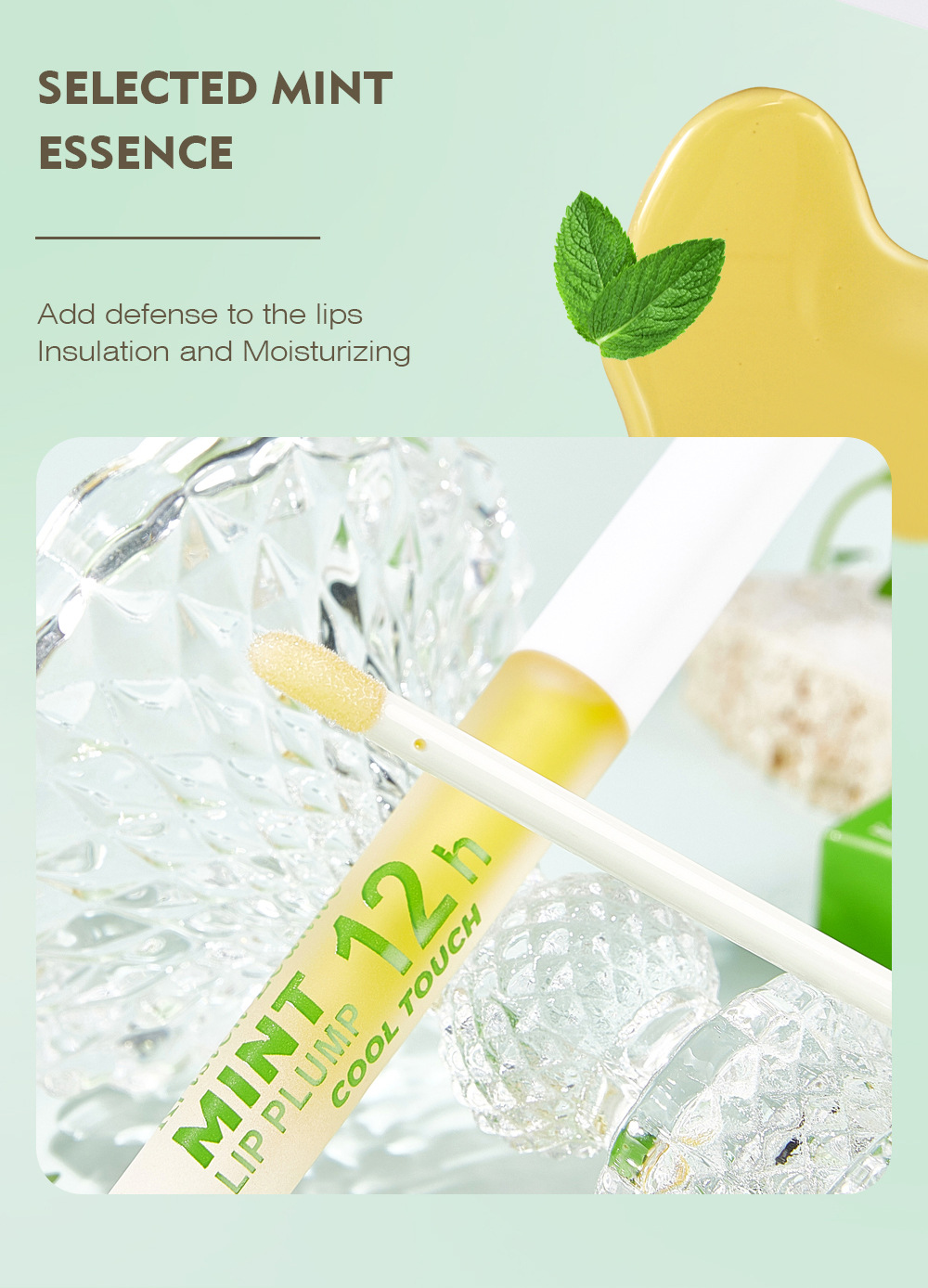 Aceite labial de larga duración Black Technology de KRISTEN LEANNE con efecto refrescante y transparencia de menta Duddy Lips_voghion.com