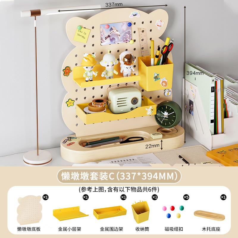 Escritorio, agujero, tablero, estante, vertical, sin perforación, hogar, escritorio de aprendizaje para niños, estación de trabajo, almacenamiento y acabado de escritorio