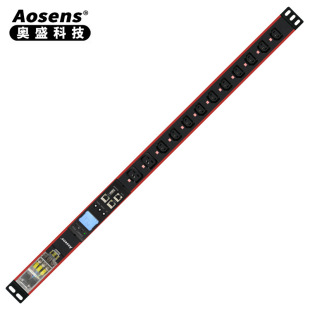 Aosheng 32A 12-bit intelligent PDU power socket remote monitoring SNMP protocol RS485 serial port C19 APN
