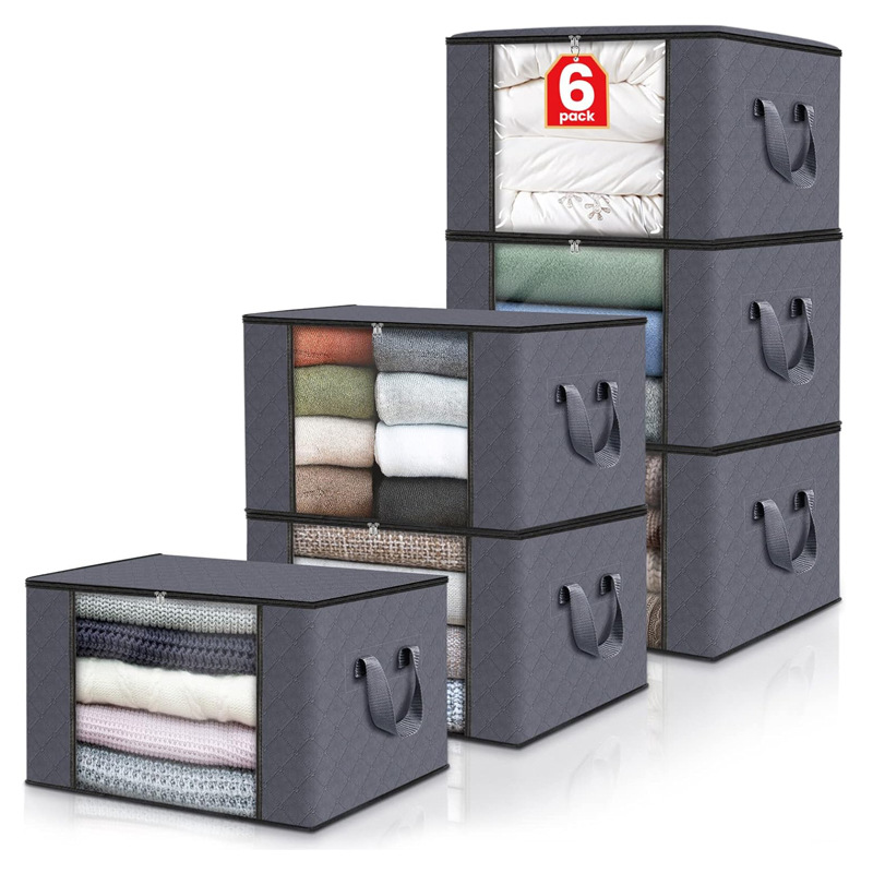 Màu xám ở giữa trong suốt 60*40*35cm / Chân không có thể dán nhãn