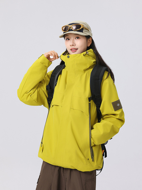 2025新款冲锋衣三合一可拆卸三防防水厚外套男女同款徒步登山服|undefined