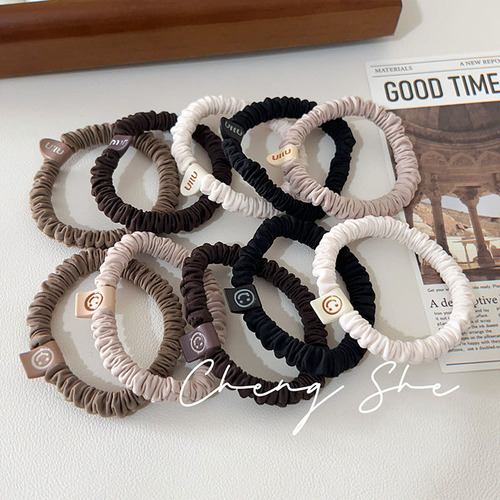 Fashionable minimalist high elasticity cute bun headband intestinal hair tie elastic band for women, durable hair tie
