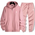 Pink zipper suit white