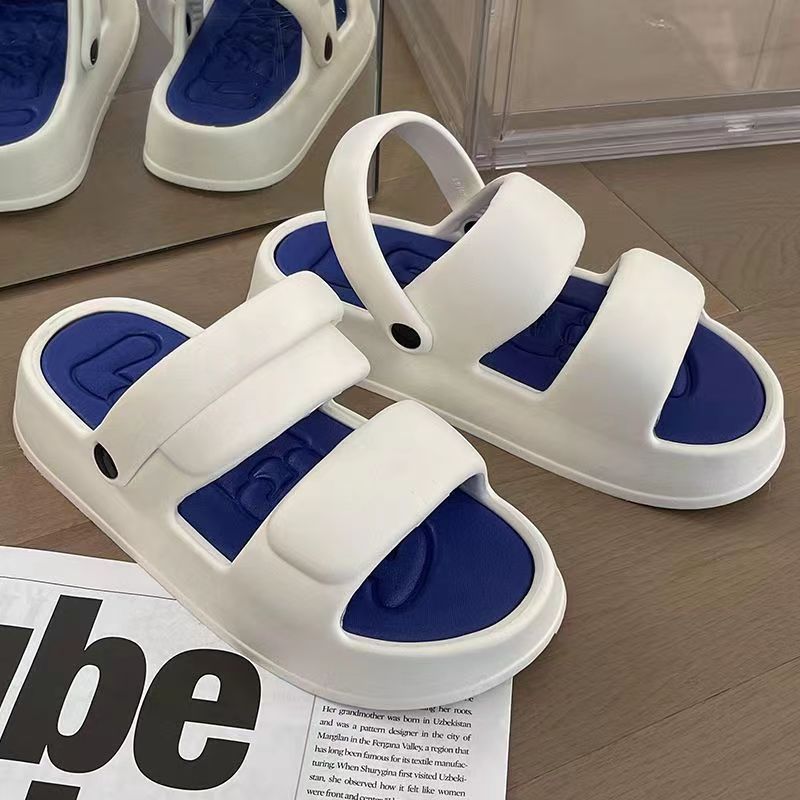 Sandallas de playa para hombres, moda de verano, EVA, zapatillas de conducción gruesas y suaves para mujeres