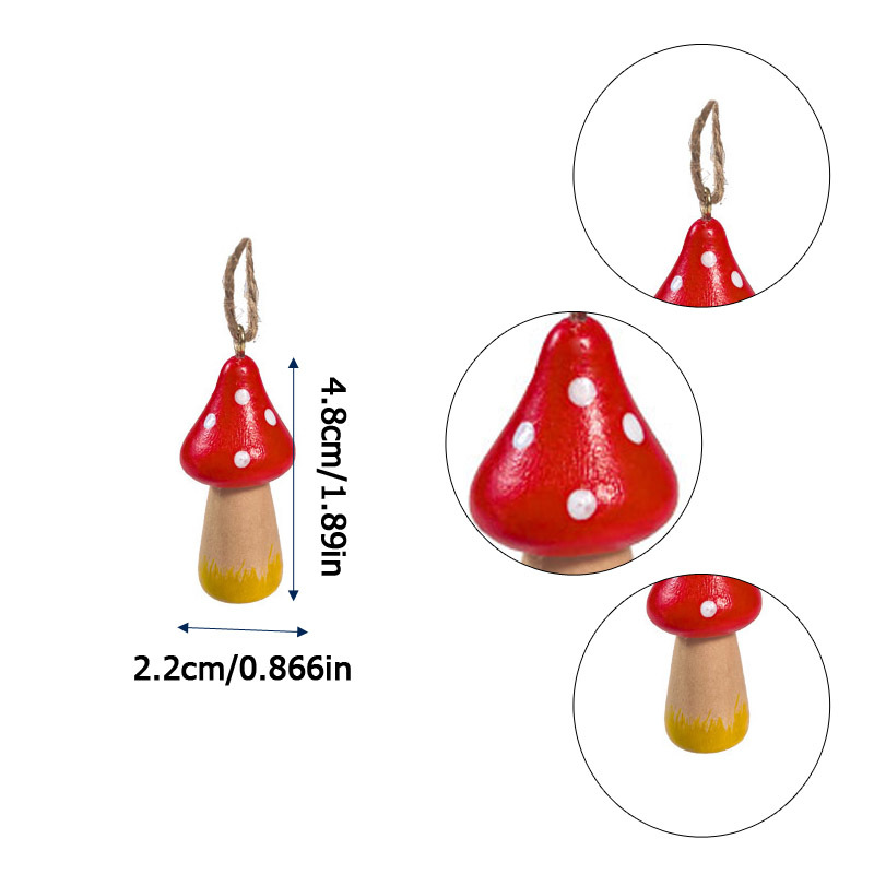 Amazon nuevo tipo de hongos adornos de madera adornos de escritorio de atmósfera de vacaciones