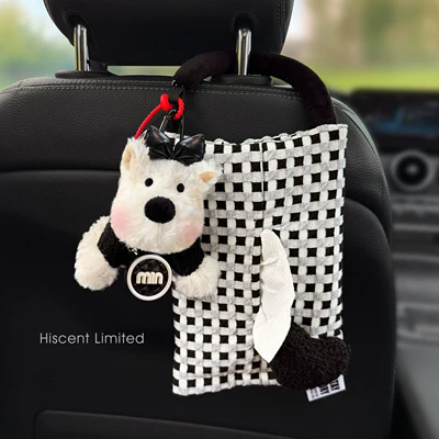 New car tissue box with Car tissue box/set - hepburn-style-west-highland-tissue-bag