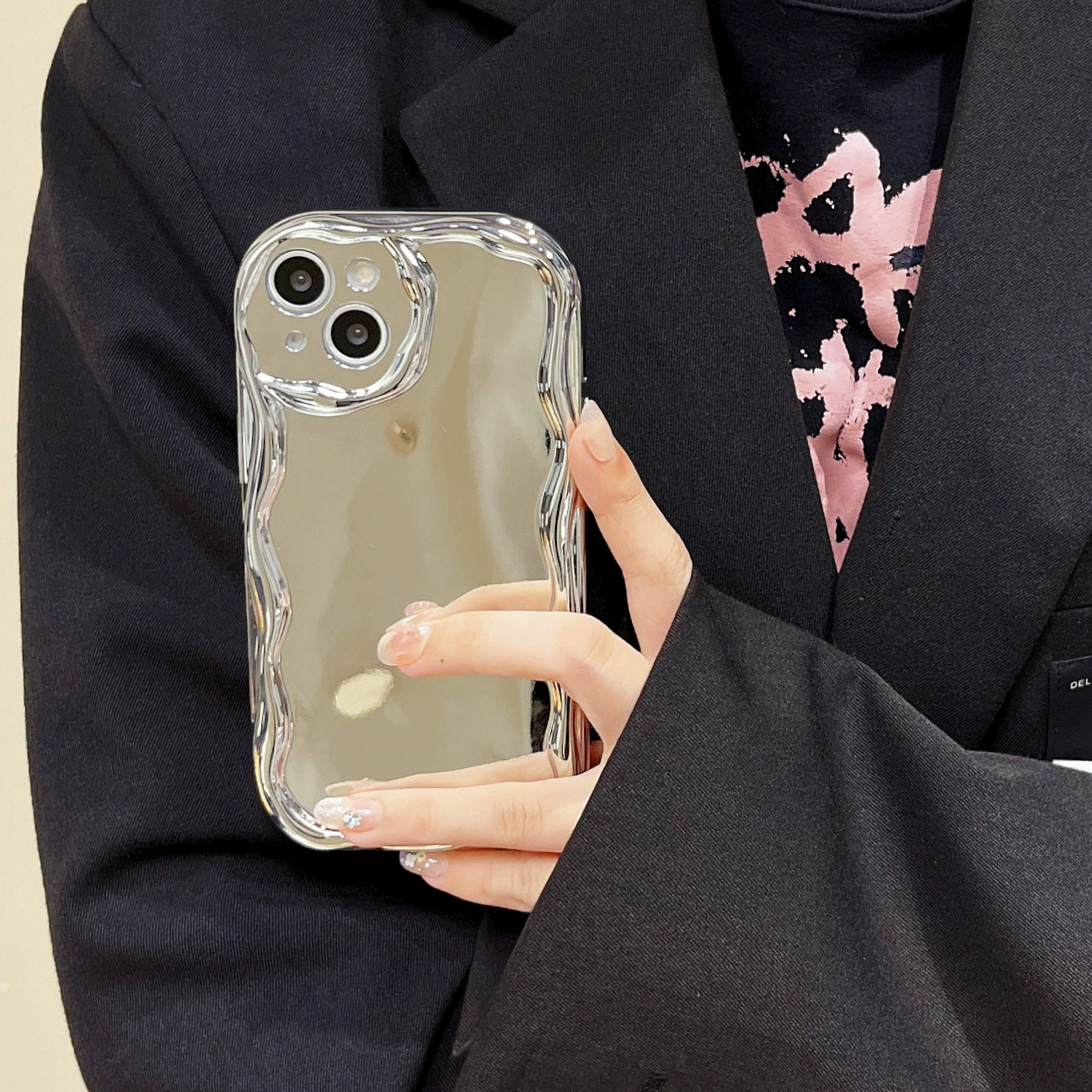 Яблоко, совместимый серебряный iPhone 16, кремовый чехол для телефона, 15promax, iphone, защита от падения