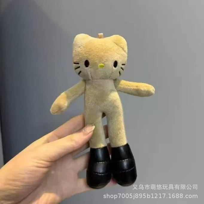 手作り甘くてクールなミレニアムホットガールロングレッグキティバッグペンダントぬいぐるみレトロキーホルダー装飾|undefined