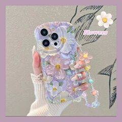油絵花リンゴ15携帯ケースiphone16 promax/14/11/xs/xr全包女性ブレスレット